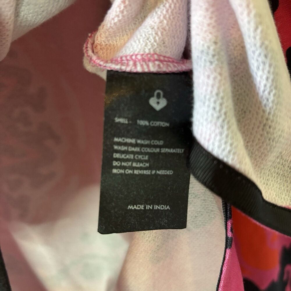 Emily Lovelock NEW Sweatshirt Pink Black Pullover Top Womens Sz Small MS… - Picture 8 of 10
